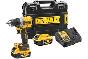 DEWALT Taladro Atornillador sin escobillas XR 18V 13mm 90Nm con 2 baterías, verktyg för verkstad och byggprojekt