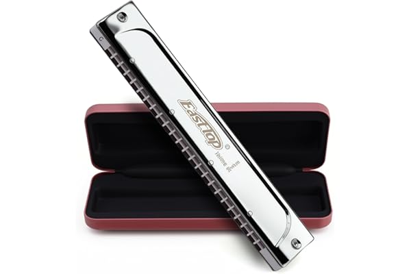 East top Harmonica trémolo professionnel en do avec 24 trous T2406S Instrument Orgue à bouche pour adultes, joueur professionnel, débutants et étudiants, comme cadeau