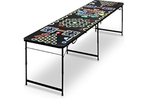 CampFeuer 6 in 1 Multigame Bierpong Tisch | Klappbarer Beer Pong Tisch für Rage Cage, Trinkspiel Set, Schnapspong, Pong Spiel | Partytisch