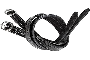 HORKA Spur Straps Patent Croco Letaher By Pair - Spurs_0-BLACK/SILVER