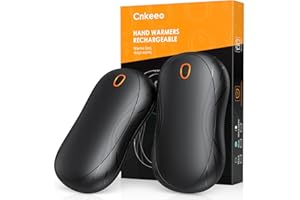 2-Pack Scaldamani Elettrico Riutilizzabile, Cnkeeo Scaldamani Ricaricabile, 3 Livelli di Temperatura, Riscaldamento duraturo, Scaldamani Portatile Piccolo, Unisex Indoor Outdoor, Regalo Invernale