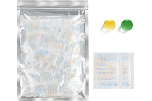 Boadw 5 g x 60 bolsas de gel de sílice de grado alimenticio desecante con perlas de naranja indicador de humedad desecante para eliminar la humedad