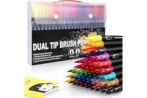 ARTOYS Dual Felt Tip Pens,24 Colors Colouring Pens for Adults Perfect for Kids Drawing Manga Calligraphy Hand Lettering