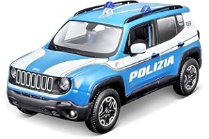 KOENIG-TOM Maisto MI31520 Jeep Renegade Polizia 1:24 MODELLINO Die Cast Model Compatibile con