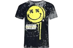 Electric Callboy Spray Smile Männer T-Shirt grau Band-Merch, Bands