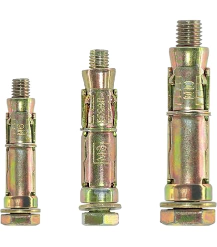 SG Store Pack of 20 M8 Drop in Anchor Brass Wall Anchor Expansion Bolt Sleeve Brass Plug Closure Hardware for Anchoring in Concrete Solid Brick SG Store Pack of 20 M8 Drop in Anchor Brass Wall Anchor Expansion Bolt Sleeve Brass Plug Closure Hardware for Anchoring in Concrete Solid Brick