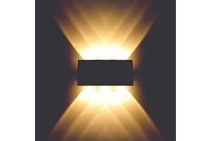 BELLALICHT 6 W LED lampa ścienna do wnętrz – aluminium Up Down lampa ścienna lampa ścienna lampa ścienna lampa IP54 wodoszczelna do salonu, sypialni, korytarza, schodów, ciepła biel