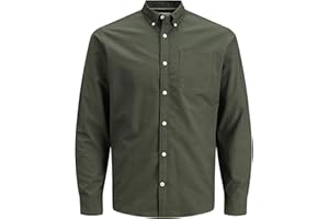 Jack & Jones Jjeoxford Shirt L/S S21 Noos, Camisa Hombre