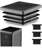 60 Inserts Bouchons Noirs Pour Tube Carré Plastique 10x10mm - Uxcell