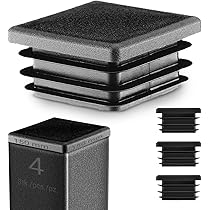 Tappi Terminali Per Tubi Quadrati 150x150 Mm - 4 Pezzi, Nero, Plastica PE, Con Lamelle, Per Recinzioni E Mobili - Foto 9