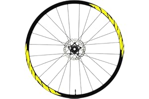 DualColorStampe Autocollants compatibles avec Cube Jantes de vélo 26" – 27,5" – 28-29" pouces – Roue de vélo VTT – Stickers jantes VTT B0062 (28-29" pouces, jaune fluorescent)