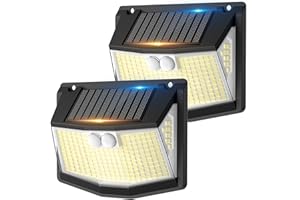 CZHHMART Solar Security Lights Outdoor Garden: 248 LED Solar Motion Sensor Light 3 Modes and 270° Wide Angle lighting Outside Solor Powered Wall Lights for Garden Fence Garage Yard 2 Pack IP65 Waterproof
