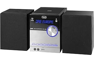 Trevi HCX 10D8 DAB Sistema Stereo Hi-Fi Digitale DAB+/FM CD MP3 USB Wireless, Stereo Compatto 30W con Display LCD, Telecomando, AUX-IN e 5 Equalizzazioni Audio