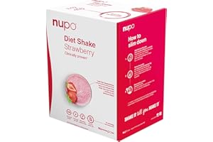 ‎NUPO NUPO® Diät shakes zum abnehmen Glutenfrei [Erdbeere - 12 Portionen] - Abnehm Shake für Frauen & Männer - Abnehmen Pulver - Trinkmahlzeit Mahlzeitenersatz Shake abnehmen - Slim Shake