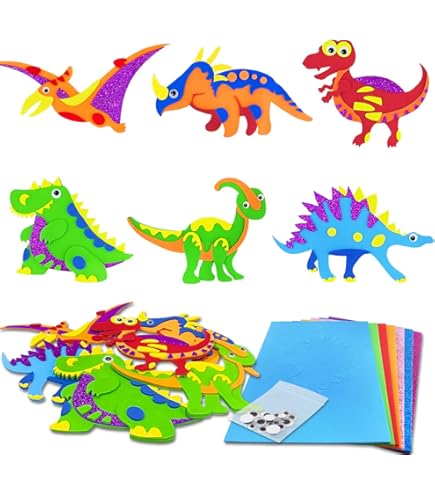 DXiongW Dino Mitgebsel Set - 138 Teile Für Kindergeburtstag & Bastelspaß