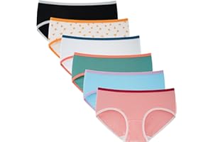 INNERSY Culotte pour Adolescente Fille en Coton Doux sous-vêtements Ado 10 à 16 Ans Lot de 6