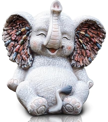 Elefanten Statue Mama Mit Babys - Silberne Deko-Figur Für Glück & Wohnkultur