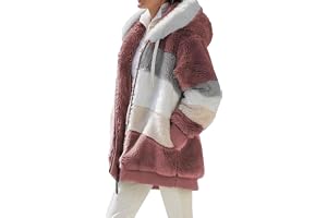 Damfleecejacka Plyschjacka fuskpälsjacka Huvjacka Cardiganjacka Zip Teddy Fleecejacka med huva
