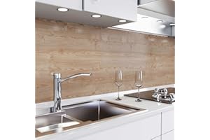 danario Crédence Adhésive - Stickers Muraux Cuisine - Film Composite Épais - Effet 3D - 0,75 mm - Érable - Échantillon