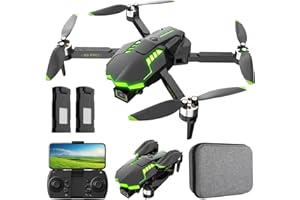 KONONIOO Drone avec Caméra 1080P pour Enfants et Adultes RC Quadricoptère avec Moteur Sans Balais 30mins Longue Durée Vol, Jouets Cadeaux pour Garçons Anniversaire (Green)