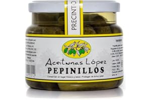 ACEITUNAS LÓPEZ Pepinillos Medianos - Sabor Anchoa - Envase PET 550 g. Peso neto
