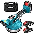 Seesii KP-160B Tile Vibration Tool, Cordless Tile Vibrator Leveling Machine with 2×2000mAh Batteries, 160mm Large Suction Strong Grip, 12-Speed Adjustable Tile Tools for Floor/for The Pro and DIY
