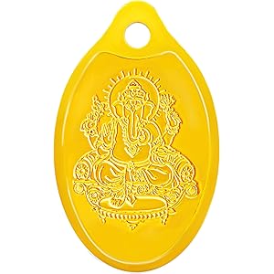 Muthoot Pappachan Swarnavarsham 24K (999) Yellow Gold Oval Ganesha Pendant 2 Gram