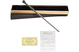 ZHIXUN Harry Potter Baguette Magique de Luxe avec boîte Cadeau exquise, Baguette Magique Harry Potter en résine avec Noyau en Acier, pour Magicien, sorcière, Magicien, Cadeau pour Enfants (35 cm,71g)