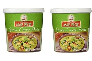 Mae Ploy Thai Green Curry Paste YrmhNa, 2 Pack (14 oz jar)