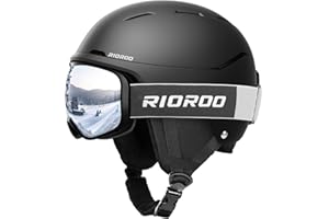 RIOROO Ski Helmet With Goggles Set, Adjustable Vent Sports Helmet With Protective Goggles, Suitable For Snow Sports, Snowboard Skiing Windproof, Suitable For Male And Female Teenagers Ski Helmets