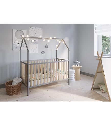 FabiMax Kinderbett Schlafmütze Mit Schublade - Hausbett Aus Kiefernholz 140x70 Cm