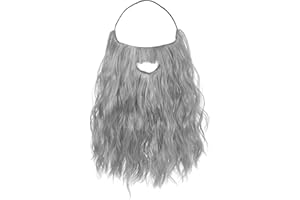 HAIFAFAFAING Wizard Beard Men Long Fake Beard Novelty Wizard Costume Men Curly Fake Mustache Facial Hair for Halloween