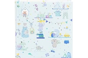 Goldbuch Wonderland Turnowsky Design, Libro con stampa artistica con 60 pagine bianche, pergamena e goffratura, incollaggio fotografico, album di memoria, carta, blu, ca. 25 x 25 x 4 cm