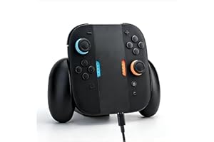 Nitho Charging Gamepad Compatible with N-Switch 2 Joycon, Play and Charge, Ergonomic Gamepad, Portable Joycons Controller Charger Grip with 3m USB-C Cable