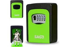 GENÉRICO Caja de Seguridad Guarda Llaves con código de 4 dígitos. Caja Llaves Pared para hogar, Oficina, Airbnb. Caja para Llaves de Pared Resistente al Agua y al óxido. Caja de Seguridad para Llaves (Verde)