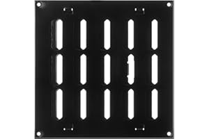 LIRAST 200x200mm Nera Regolabile Griglia di Ventilazione in Metallo - Griglie D'Aerazione