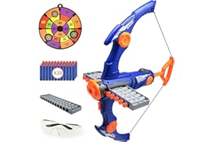 YTSWELE Bow and Arrow Set for Kids Compatible with Nerf Gun Bullets, 12-Dart Clip Shot Foam Bullet Toy Archery Set with 36 Foam Darts for boys and girls, Kids Birthday Gifts for Boys Girls