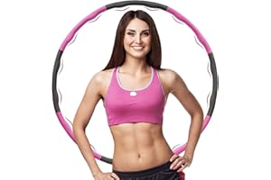 Clearfee Hula Hoop Cerceau pour adultes et enfants pour perte de poids et massage, 8 sections amovibles pour débutants et confirmés