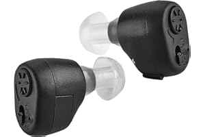 MEDCA Paire d'amplificateurs auditifs numériques - Ensemble amplificateur de son pour amplificateur de son intra-canal (ITC) (oreille noire gauche/droite)