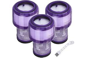 Fictezlove 3 filtry Hepa do odkurzacza Dyson V12 Detect Slim, część zamienna do odkurzacza Dyson V12 Slim Absolute Extra/Total Clean/Fluffy, zamiennik # 971517-01