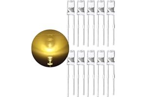 LEDWEKEI (Warm white 180 degree)120 Pieces 5mm high brightness LED Clear LED Light Emitting Diodes Bulb LED Lamp, 5 mm smooth cylindrical concave surface