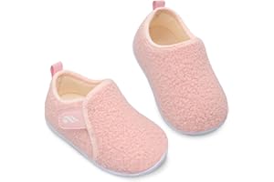 JIASUQI Toddler Slippers Kid Warm House Shoes Boys Girls Fuzzy House Slippers for Indoor Outdoor
