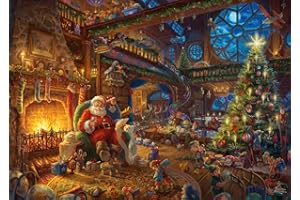 Schmidt Spiele 59494 Thomas Kinkade, Der Weihnachtsmann und Seine Wichtel, 1000 Teile Puzzle