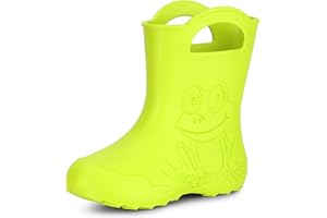 Ladeheid Stivaletti Pioggia Bambino in EVA, Leggeri Stivali Pioggia Bambina con Motivo a Rana, Facili da Pulire Stivaletti Bambina, Scarpe Bambino per Scuola LA-CA-01