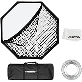 AMBITFUL FW95/37.4in Softbox Octagon Honeycomb Grid Bowens , with Honeycomb Grid + Carrying Bag, for Bowens Mount lamp (95cm)