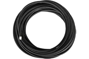 Helunsi 10 Meters / 32.8FT Electrical Cable Wire, Black 3 Core 0.75mm² Round Fabric Cable, Vintage Flex Cloth Braided Wire for DIY Lamps Industrial Pendant Lights Flexible Lighting Project - 10m