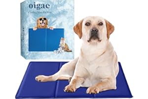 OIGAE OMERAI Groß Kühlmatte für Hunde, Kühlmatte Katze,Blau Gel Kratzfest rutschfest Weich Wasserabsorbierend Geruchlos Hundedecke für Sommer Ungiftige Gelauflagen 120X70CM