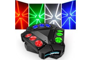 BETOPPER Cabeza Movil, 9x10W Luces de discoteca, LED Luces de escenario, RGBW DMX 512 Luz de Partido por Navidad Halloween KTV fiestas Club Bar
