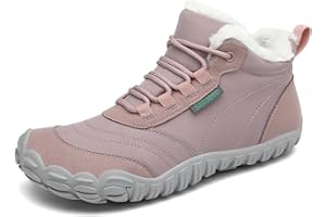 SAGUARO Zimowe buty do chodzenia boso, ciepła podszewka, buty zimowe dla kobiet i mężczyzn, rozmiar EU 36-48