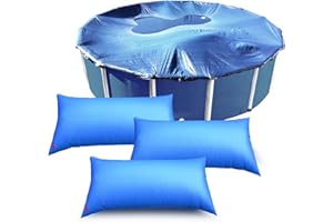 BSEICAL Coussin Piscine Hivernage Rectangle 8×4ft, Coussin Gonflable Piscine Hivernage, Ballon Hivernage Piscine Hors Sol Hiver, Flotteur Hivernage Piscine, Accessoires Spa Oreiller de Piscine (3 Pièces)